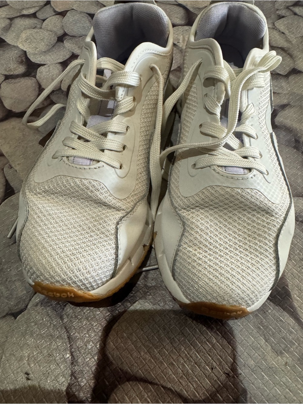 Reebok Women's Light Gray and Gum Athletic Sneakers